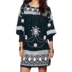 Free People Romantics Sweet Nothings Green Boho Mini Dress Size XS 📦
